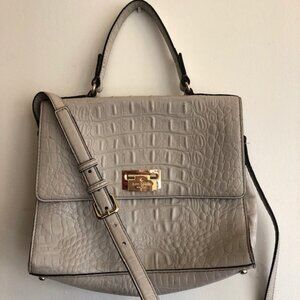 KATE SPADE Doris Orchard Valley Grey Leather Satchel/Shoulder Bag